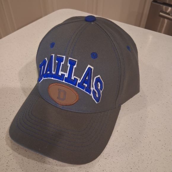 Gray Dallas Cap with Blue Lettering - Picture 2 of 4
